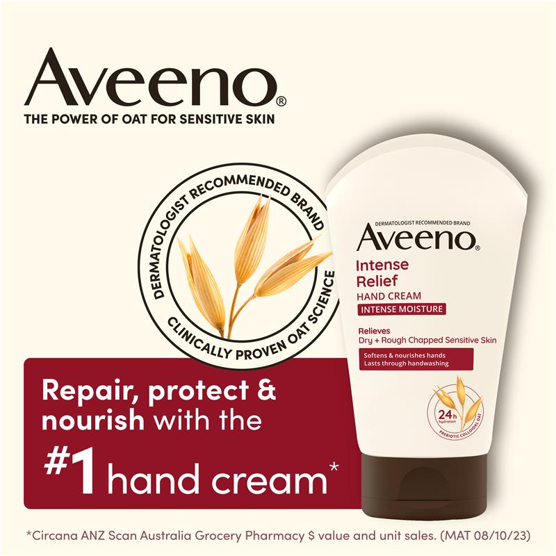 Aveeno Intense Relief Soothing Hand Cream - Fragrance Free 100g