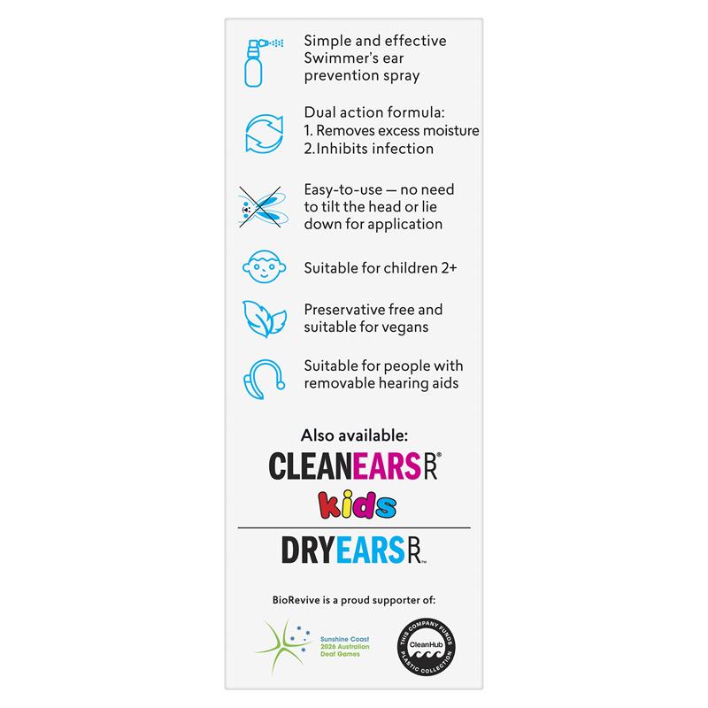 BioRevive Dry Ears Kids Spray 30ml - Gentle Ear Care Solution