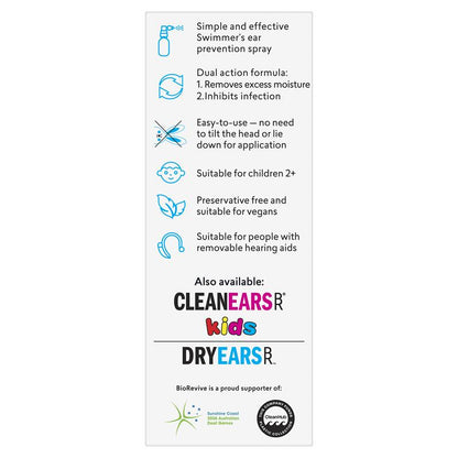 BioRevive Dry Ears Kids Spray 30ml - Gentle Ear Care Solution