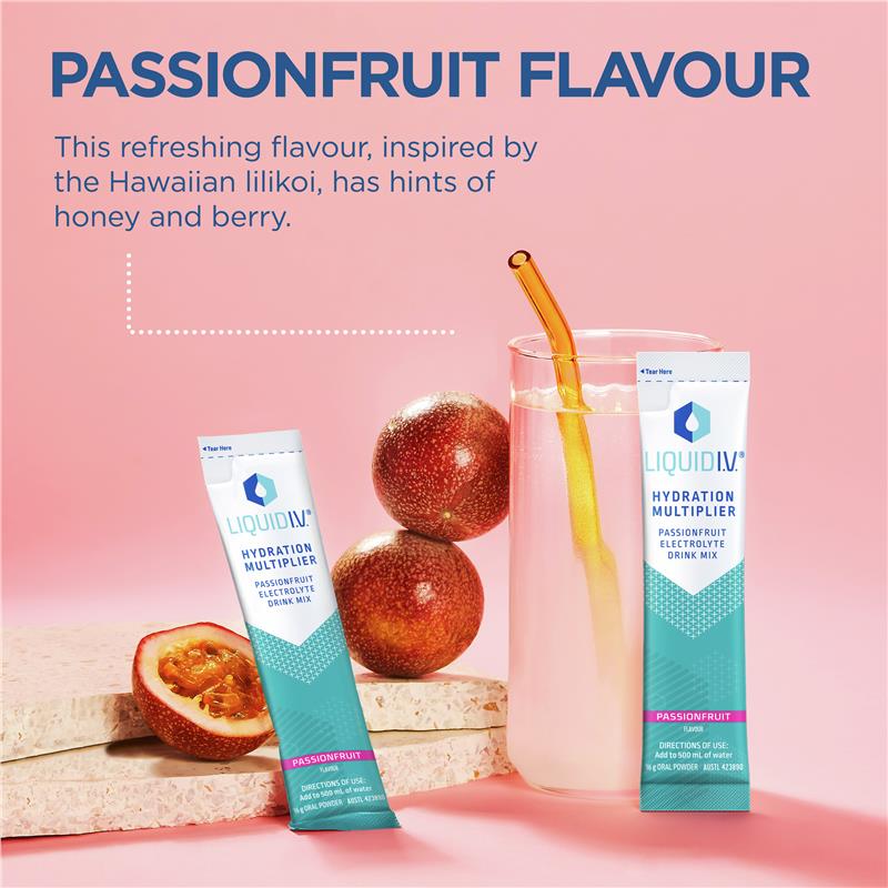 Liquid IV Hydration Electrolyte Drink Mix - Passionfruit (24 Sachets)