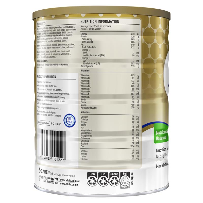 Alula Gold Stage 2 Follow-On Formula 6-12 Months - 900g