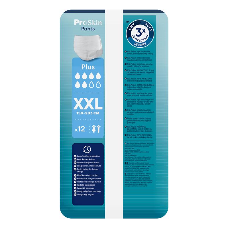 TENA ProSkin Bariatric Incontinence Pants XXL 12-Pants – Odor Control