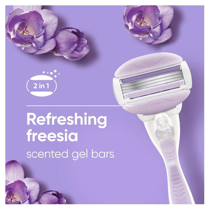 Gillette Venus ComfortGlide Fressia Razor Handle + 2 Blades