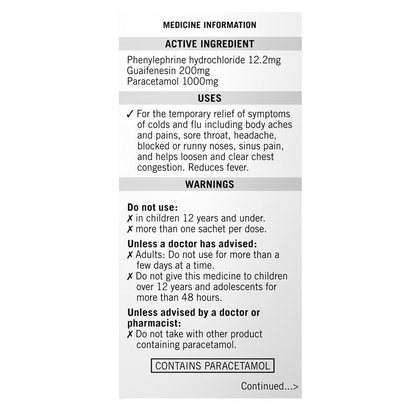 Lemsip Max All-In-1 Cold and Flu Relief Hot Drink - Lemon Flavor (10 Sachets)