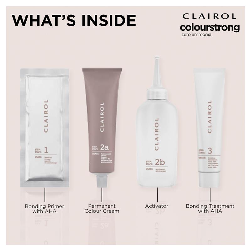 Clairol Colour Strong Kit 3.0 Darkest Brown - Ammonia-Free Hair Color