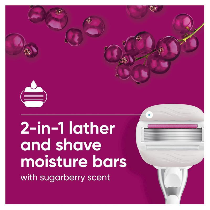 Gillette Venus Comfort Glide Sugarberry Blade Refills 4 Pack