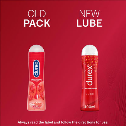 Durex Strawberry Intimate Gel Lubricant - 100ml for a Fruity Experience
