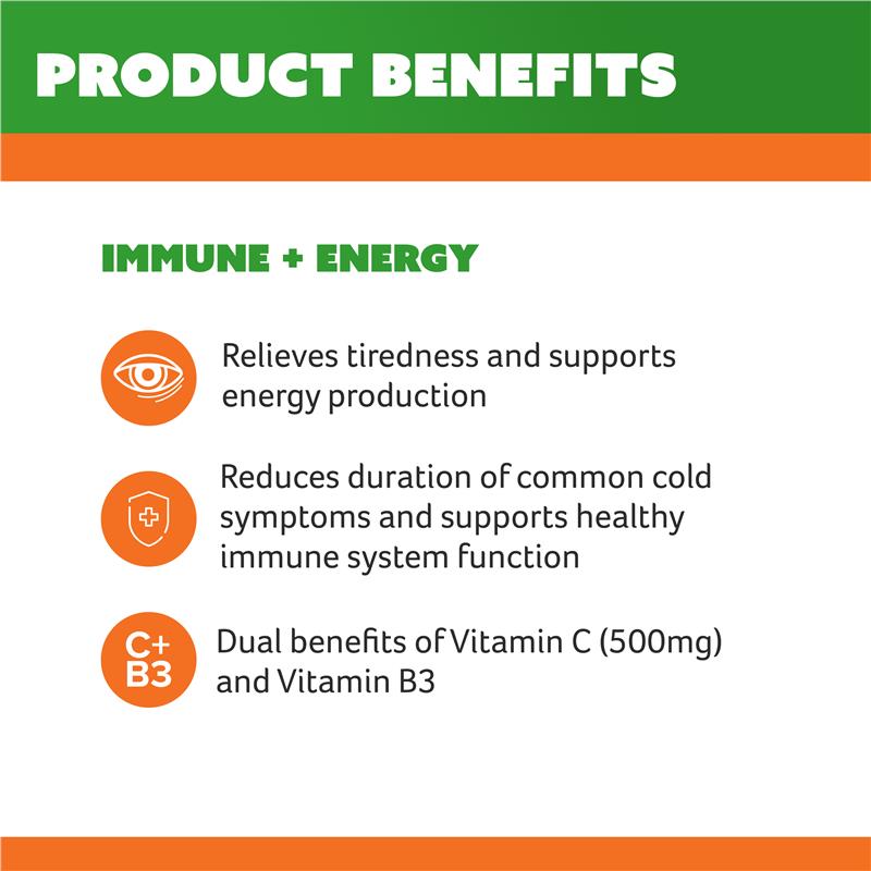Cenovis Chewable Immune + Energy 60 Tablets