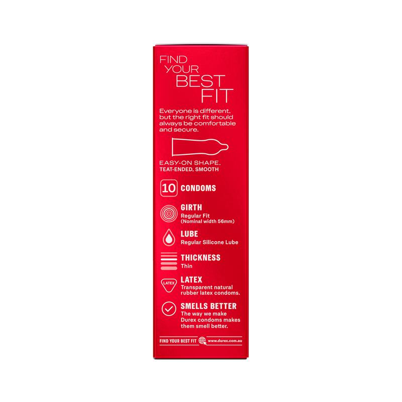 Durex Thin Feel Condoms 10 Pack - Enhanced Sensitivity