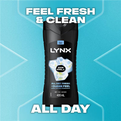 Lynx Bodywash Ice Chill 400ml NEW
