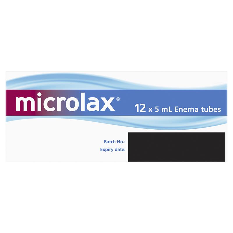 Microlax Enemas 5mL - 12 Pack for Gentle Constipation Relief