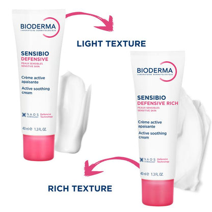 Bioderma Sensibio Soothing Defensive Rich Moisturiser for Dry, Sensitive Skin 40ml