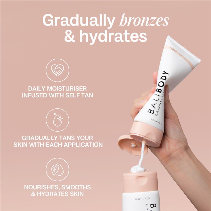 Bali Body Gradual Tan 200ml - Hydrating Tanning Moisturiser