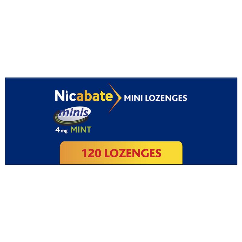 Nicabate Mini Lozenges 4mg - 120 Count for Quick Craving Relief