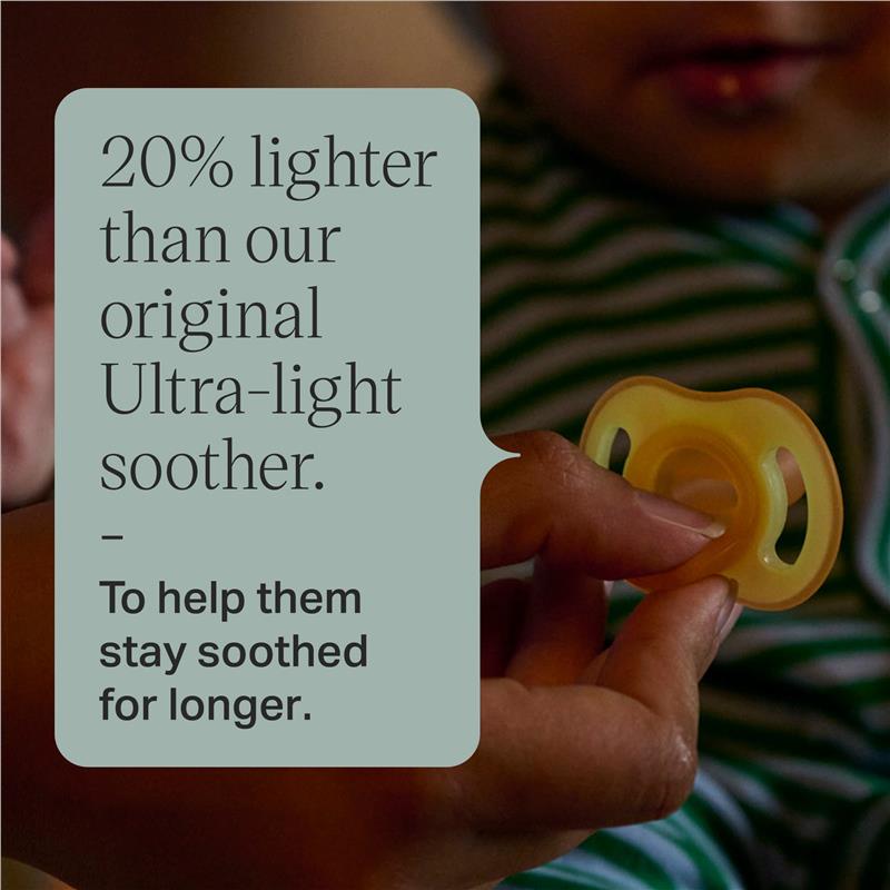 Tommee Tippee Ultralight Soother Night 0-6 Months 2 Pack