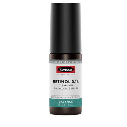 Swisse Skincare Retinol 0.1% Clear Skin PM Balance Serum 30ml