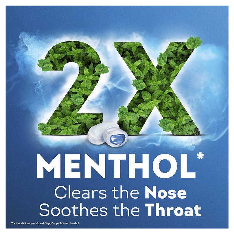 Vicks VapoDrops Xtra Strong Menthol Blast 30 Lozenges