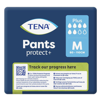 TENA Protect+ Incontinence Pants Medium 9-Pants, Unisex, Superior Leak Protection
