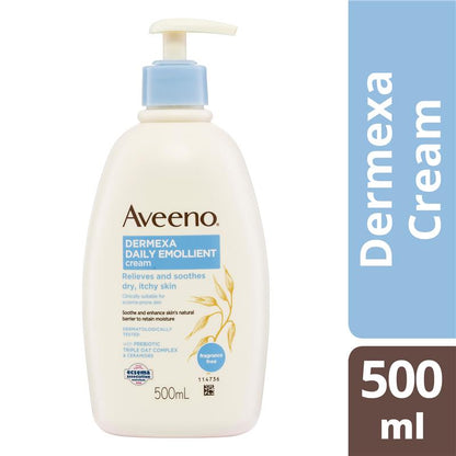 Aveeno Dermexa Daily Emollient Fragrance Free Body Cream 500ml