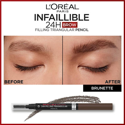 L'Oreal Paris Infallible Brows 24H Filling Triangular Pencil 3.0 Brunette