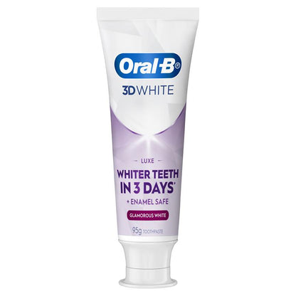 Oral-B 3D White Luxe Glamorous White Toothpaste 95g - Whitening Mint Formula