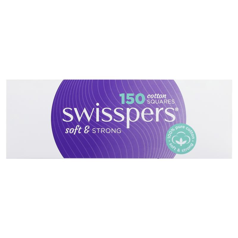 Swisspers Cotton Square Pads 150