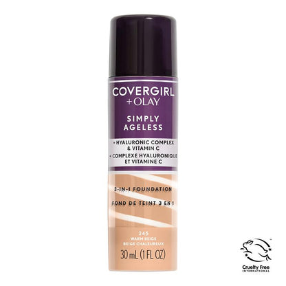Covergirl Simply Ageless 3 In 1 Foundation 245 Warm Beige 30ml
