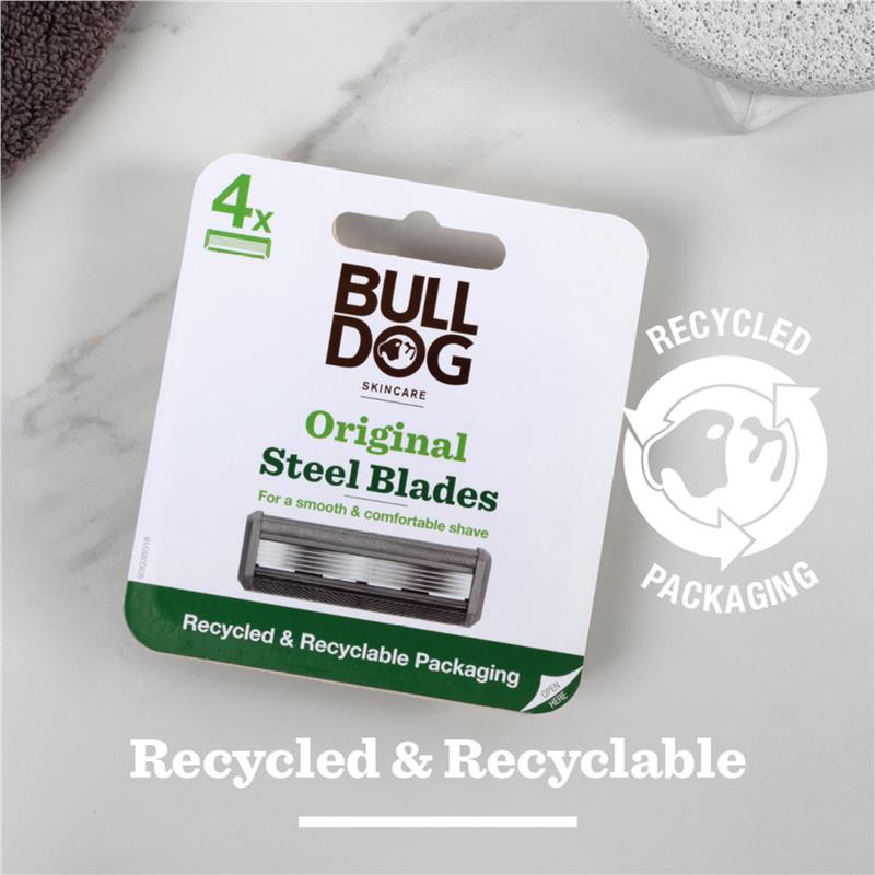 Bulldog Original Steel Blades - 4 Pack