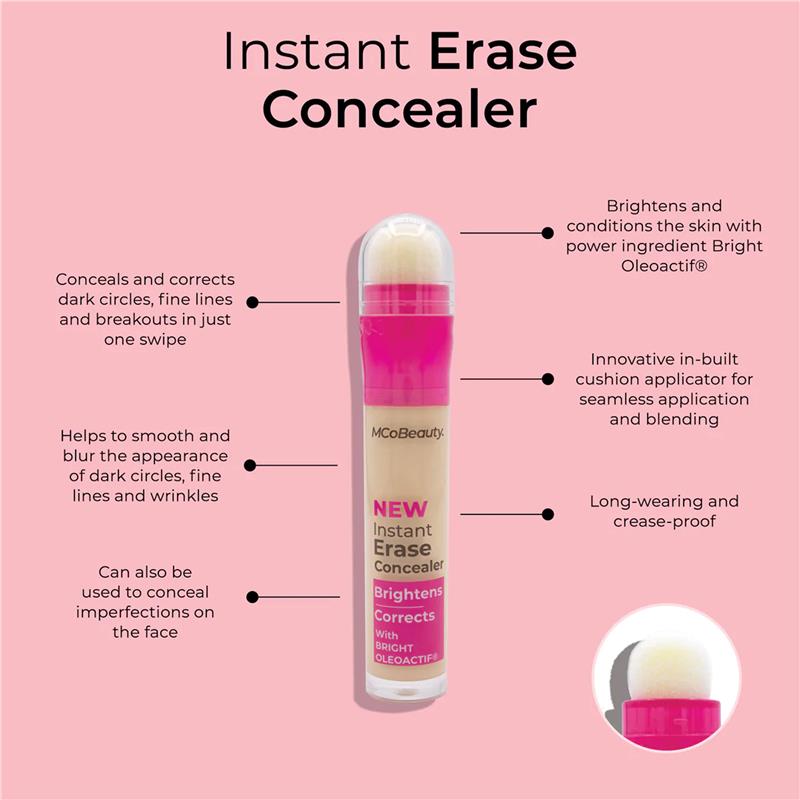MCoBeauty Instant Erase Concealer Ivory NEW