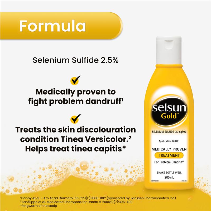 Selsun Gold Anti Dandruff Shampoo Treatment 200mL