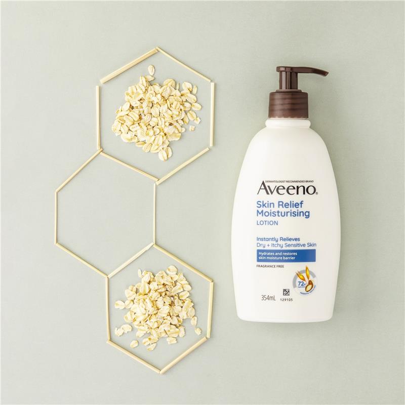 Aveeno Skin Relief Fragrance Free Moisturising Body Lotion 354mL - Hydrate & Soothe