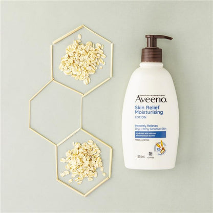 Aveeno Skin Relief Fragrance Free Moisturising Body Lotion 354mL - Hydrate & Soothe
