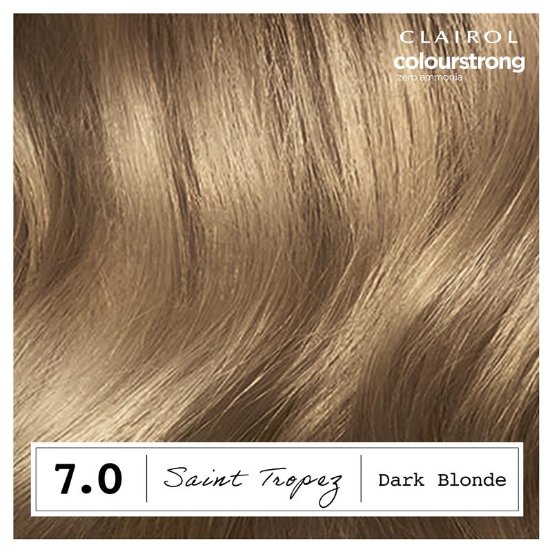 Clairol Colour Strong Kit 7.0 Dark Blonde - Ammonia-Free Hair Color