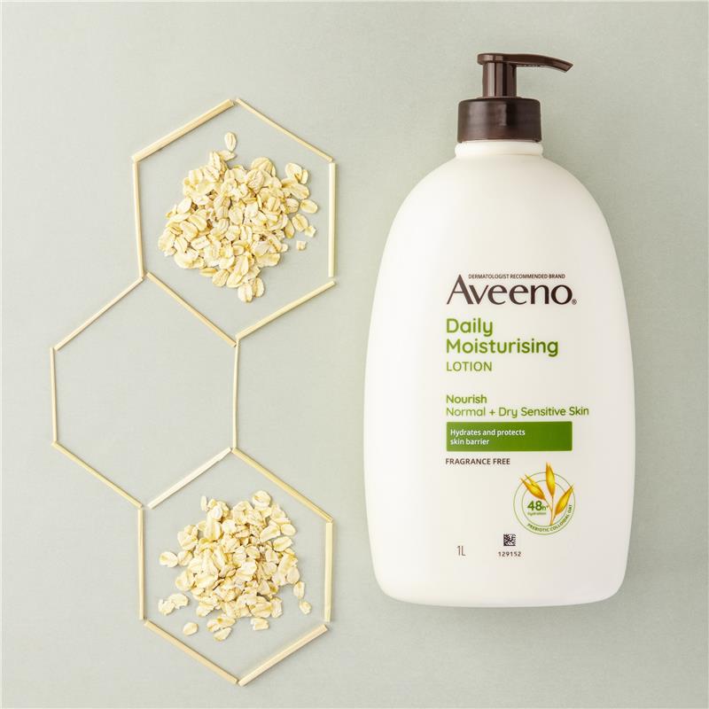 Aveeno Daily Moisturising Fragrance Free Body Lotion 1L - Hydrate and Protect Your Skin