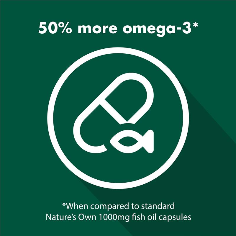 Nature's Own Odourless Fish Oil 1500mg 500 Capsules Exclusive Size