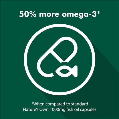 Nature's Own Odourless Fish Oil 1500mg 500 Capsules Exclusive Size