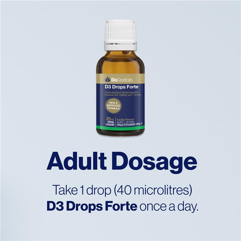 Bioceuticals D3 Drops Forte 20ml New
