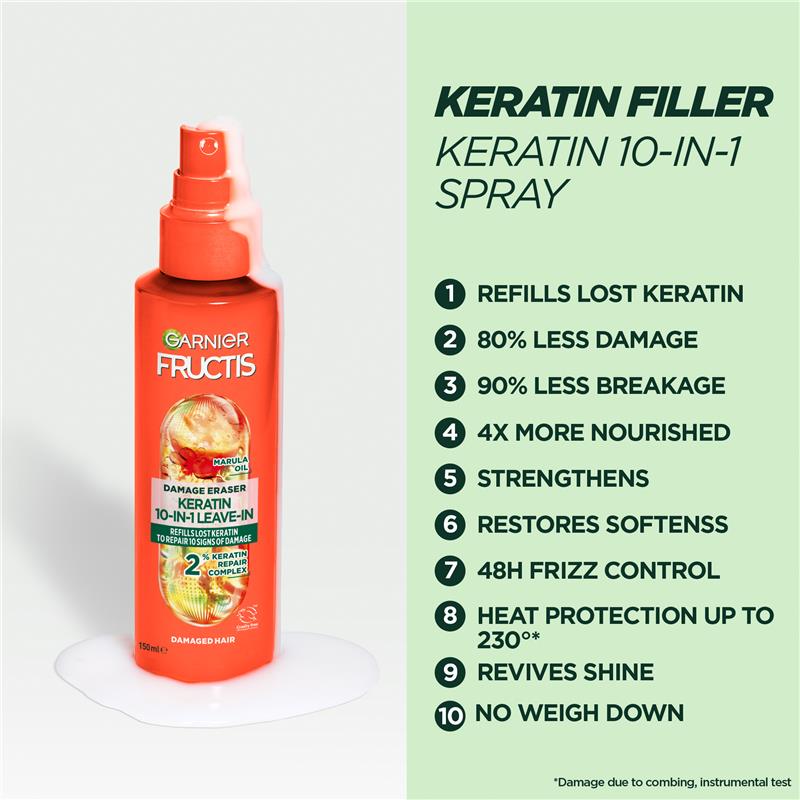Garnier Fructis Keratin 10-in-1 Treatment Spray 150ml