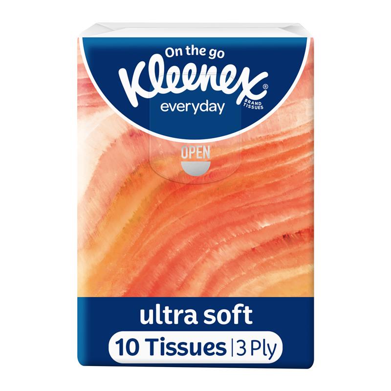 Kleenex Ultra Soft Pocket Tissues - 10 Tissues for On-the-Go Comfort