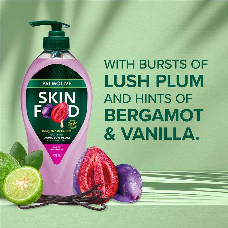 Palmolive Skin Food Body Wash Cream with Quandong Peach 750ml