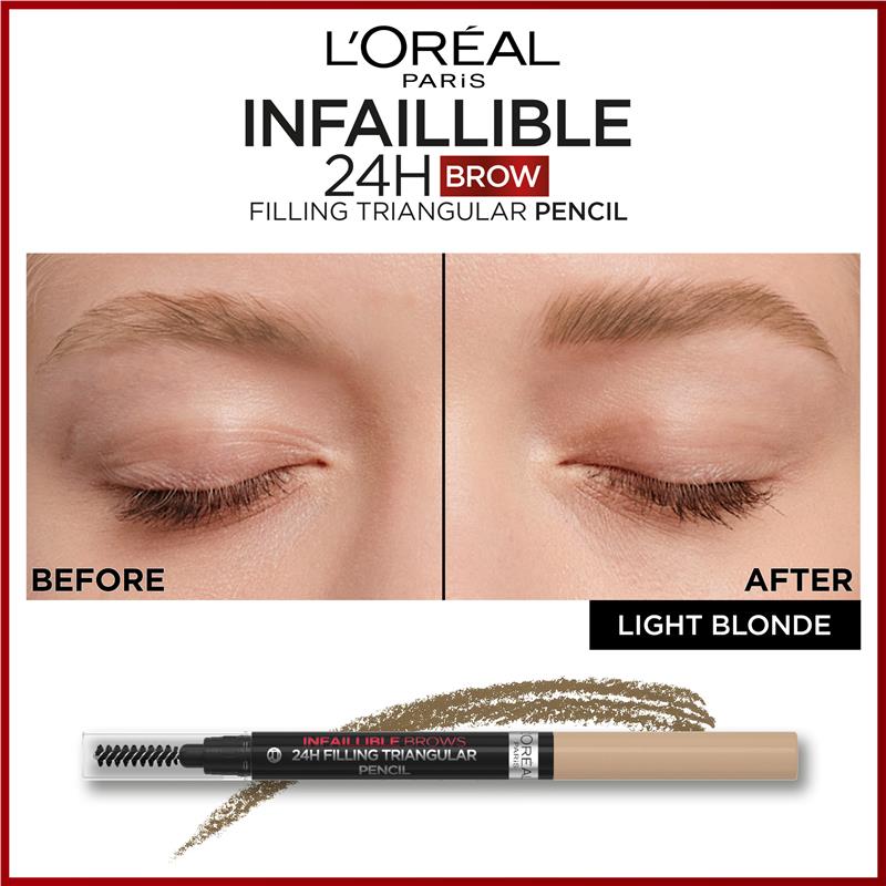 L'Oreal Paris Infallible Brows 24H Filling Triangular Pencil 8.0 Light Cool Blonde