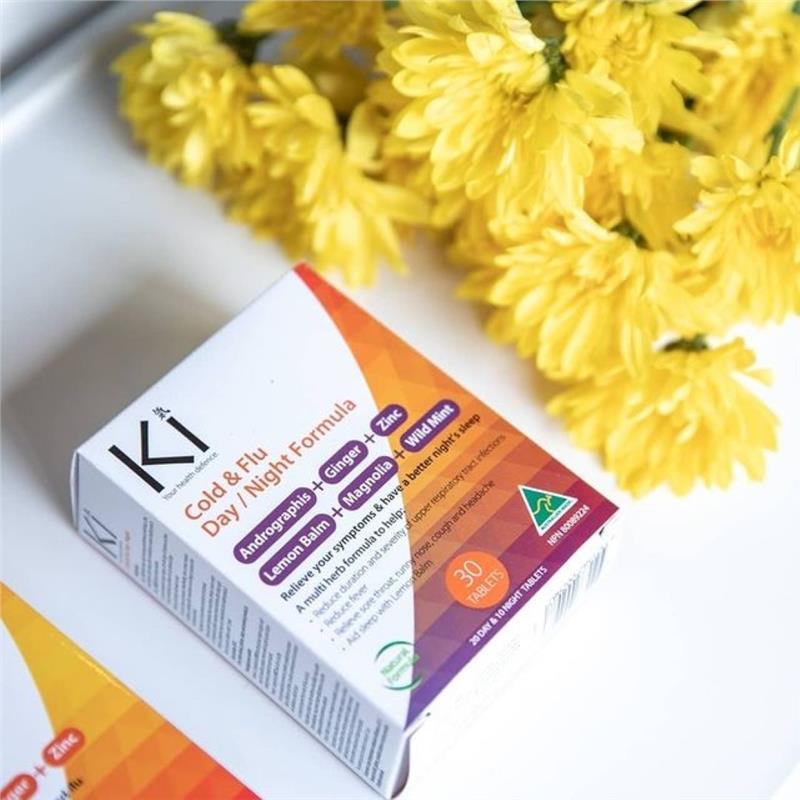 Ki Cold and Flu Day & Night Formula 30 Tablets - Natural Relief for Cold Symptoms