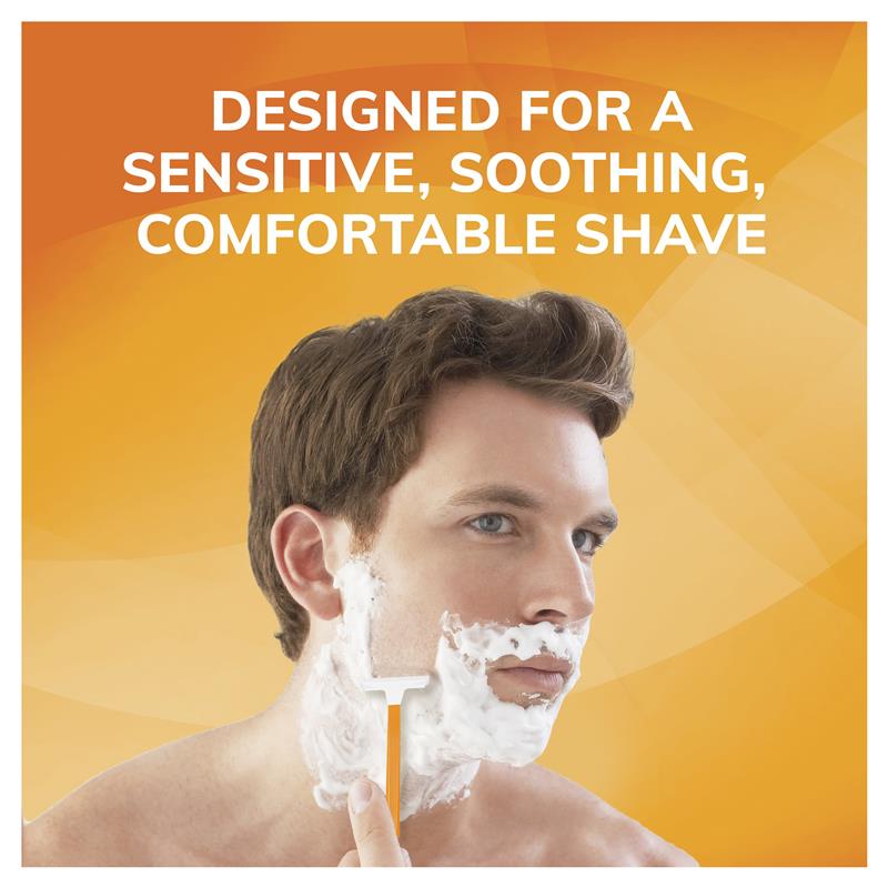 BIC 1 Sensitive Men's Disposable Razor - Single Blade, 10 Razor