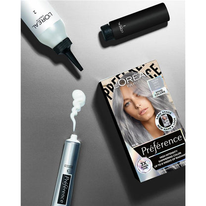 L'Oreal Paris Preference Vivids Permanent Hair Colour 10.112 Soho (Silver Grey)