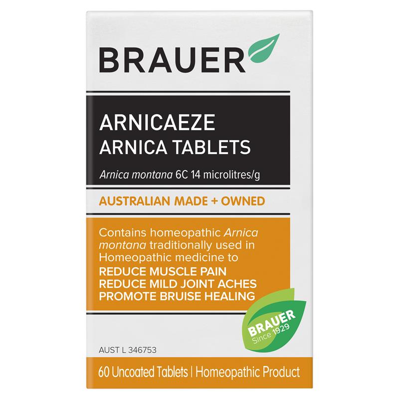 Brauer Arnicaeze 60 Tablets - Natural Muscle Pain Relief