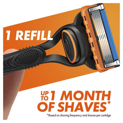 Gillette Fusion Manual Razor + 4 Blade Refills Starter Kit