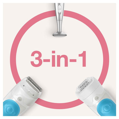 Braun Silk-Epi 5 SES5-810 Wet/Dry Epilator - White/Blue