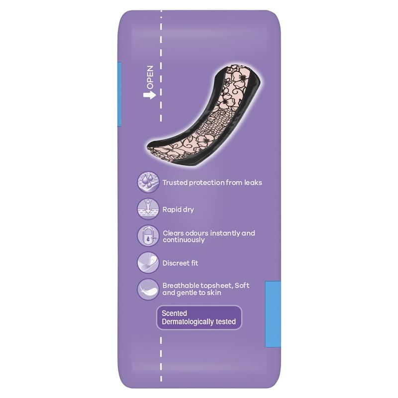 Always Discreet Active Incontinence Pads for Bladder Leaks, Long, 8-Pads