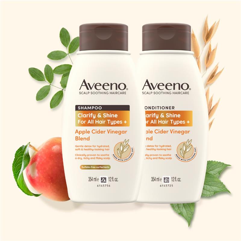 Aveeno Apple Cider Vinegar Clarifying Conditioner for Dull Hair 354mL