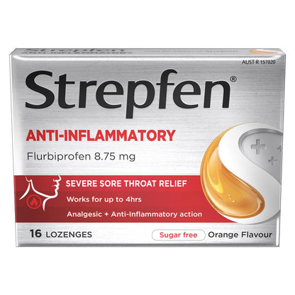 Strepfen Intensive Sugar Free Orange 16 Lozenges
